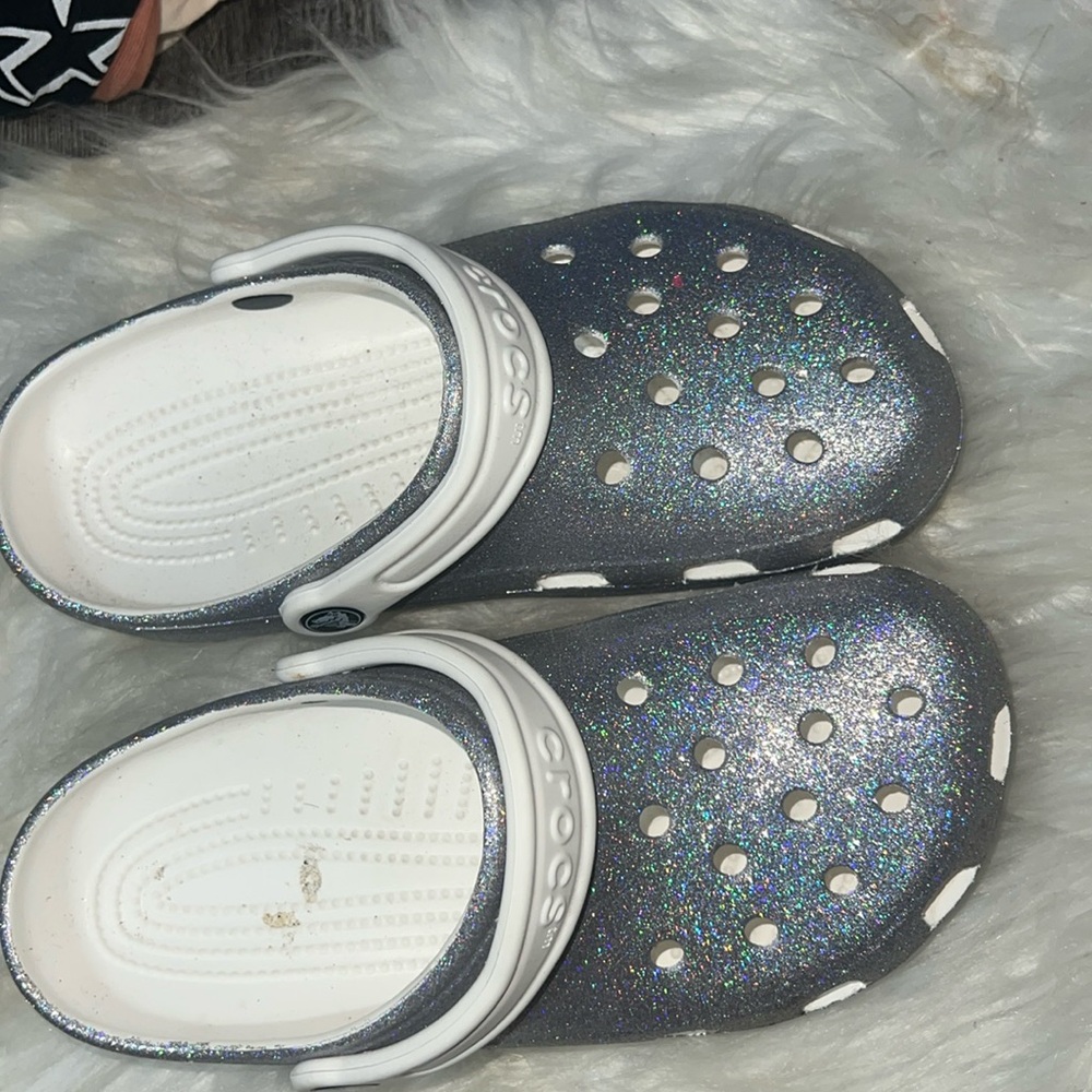 Croc glitter shoes